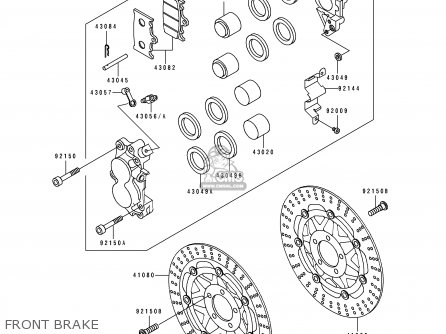 FRONT BRAKE - ZX750L3 NINJA ZX7 1995 USA CALIFORNIA CANADA