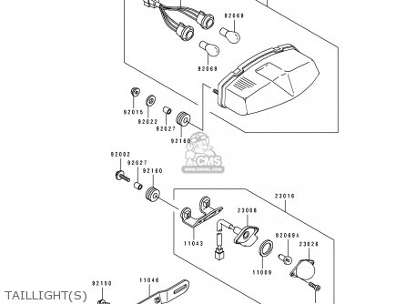 TAILLIGHT(S) - ZX750L3 NINJA ZX7 1995 USA CALIFORNIA CANADA