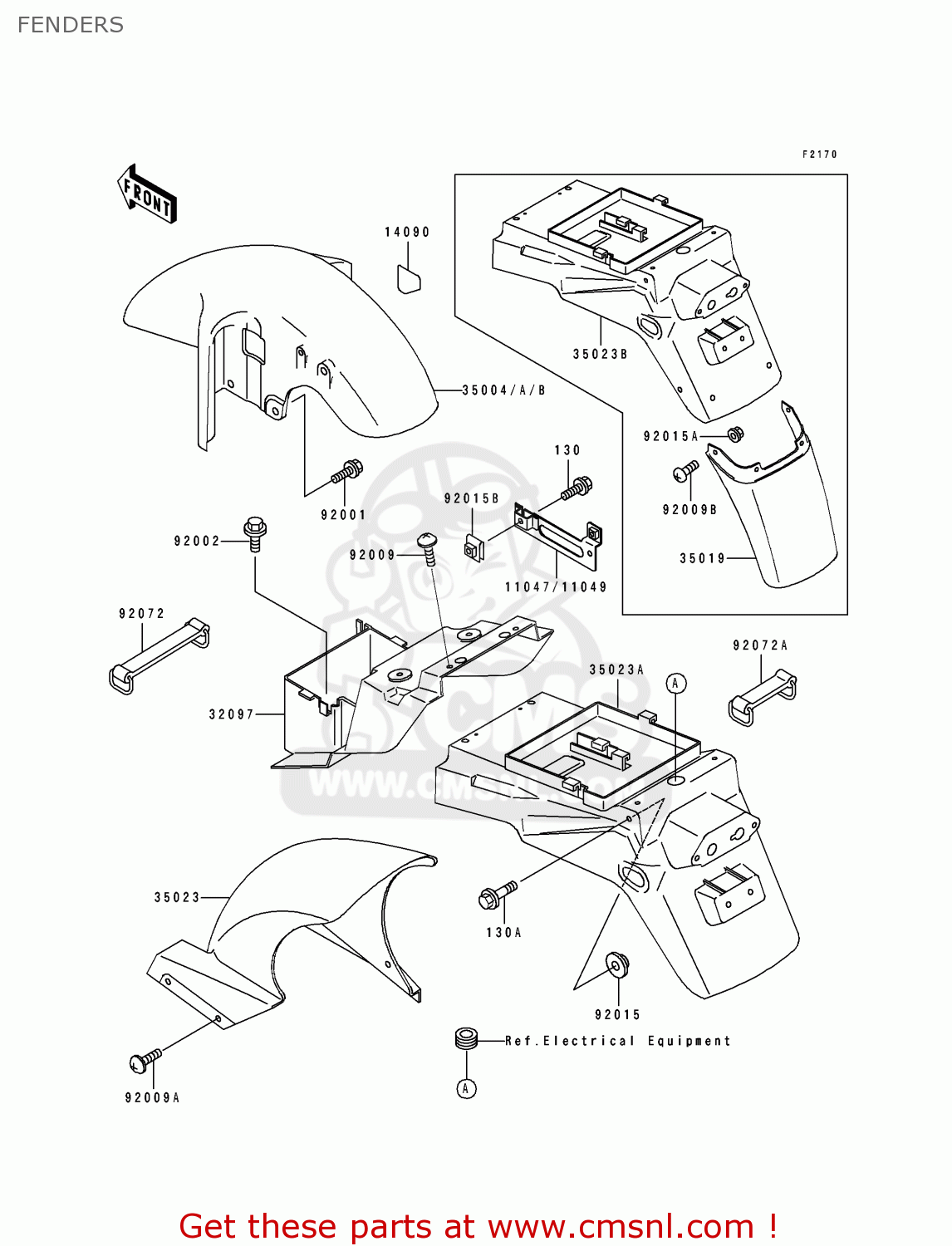 FENDERS ZX750L3 ZXR750 1995 EUROPE UK FR NL AR FG GR IT NR SP ST