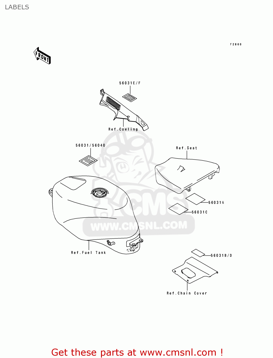 LABELS ZX750L3 ZXR750 1995 EUROPE UK FR NL AR FG GR IT NR SP ST