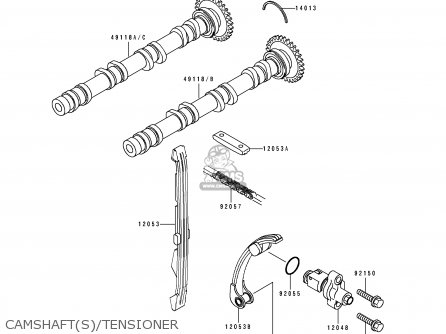 CAMSHAFT(S)/TENSIONER - ZX750L3 ZXR750 1995 EUROPE UK FR NL AR FG GR IT NR SP ST