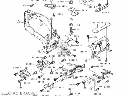 ELECTRO BRACKET - ZX750L3 ZXR750 1995 EUROPE UK FR NL AR FG GR IT NR SP ST