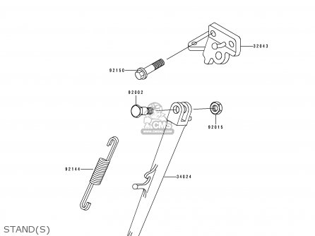 STAND(S) - ZX750L3 ZXR750 1995 EUROPE UK FR NL AR FG GR IT NR SP ST