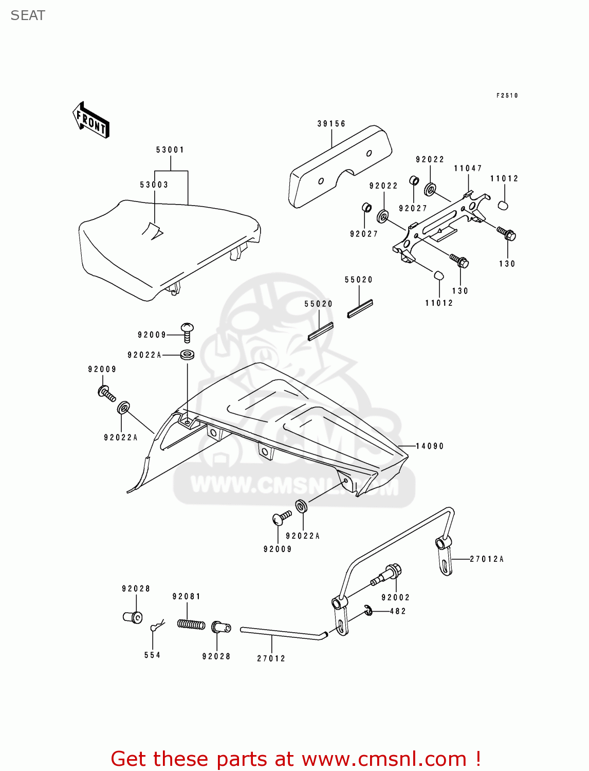 SEAT ZX750M1 NINJA ZX7R 1993 USA CALIFORNIA CANADA