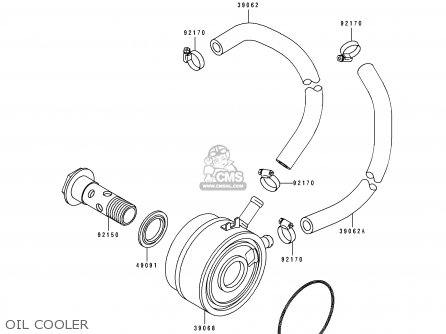 OIL COOLER - ZX750M1 NINJA ZX7R 1993 USA CALIFORNIA CANADA