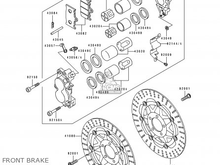 FRONT BRAKE - ZX750M1 NINJA ZX7R 1993 USA CALIFORNIA CANADA