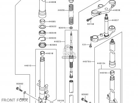 FRONT FORK - ZX750M1 NINJA ZX7R 1993 USA CALIFORNIA CANADA