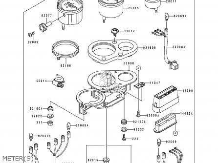 METER(S) - ZX750M1 NINJA ZX7R 1993 USA CALIFORNIA CANADA