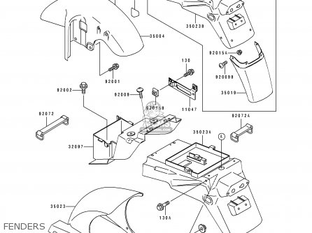 FENDERS - ZX750M1 ZXR750R 1993 EUROPE UK FR AR FG IT SP