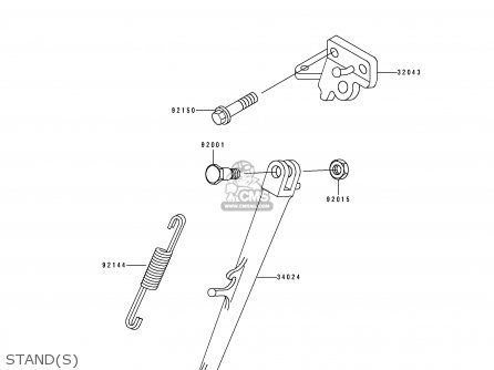 STAND(S) - ZX750M1 ZXR750R 1993 EUROPE UK FR AR FG IT SP