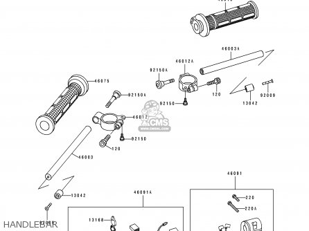 HANDLEBAR - ZX750M1 ZXR750R 1993 EUROPE UK FR AR FG IT SP