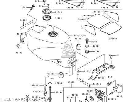 FUEL TANK(ZX750-M1) - ZX750M1 ZXR750R 1993 EUROPE UK FR AR FG IT SP