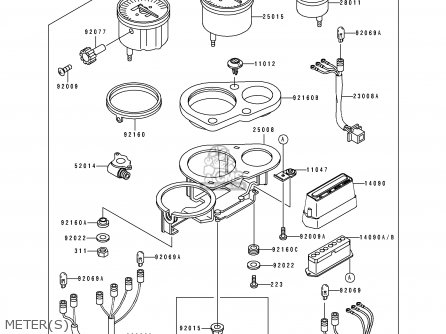 METER(S) - ZX750M1 ZXR750R 1993 EUROPE UK FR AR FG IT SP
