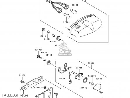 TAILLIGHT(S) - ZX750M1 ZXR750R 1993 EUROPE UK FR AR FG IT SP