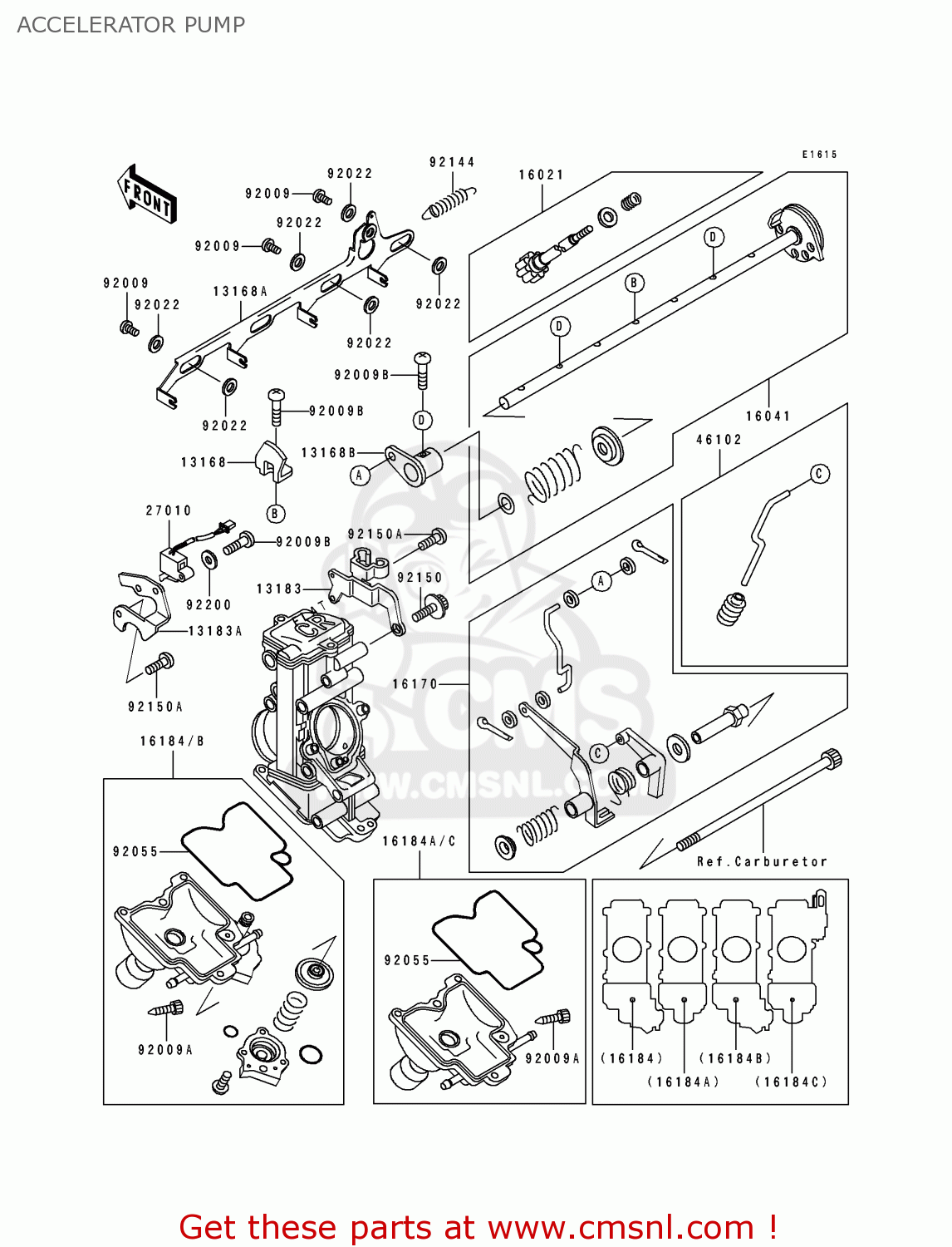 ACCELERATOR PUMP ZX750M2 NINJA ZX7R 1994 USA CALIFORNIA