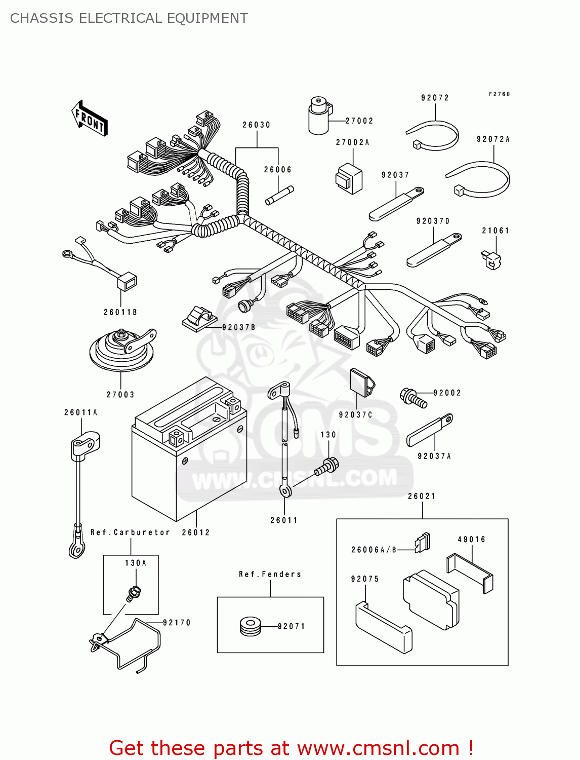 CHASSIS ELECTRICAL EQUIPMENT ZX750M2 NINJA ZX7R 1994 USA CALIFORNIA