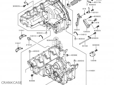 CRANKCASE - ZX750M2 NINJA ZX7R 1994 USA CALIFORNIA