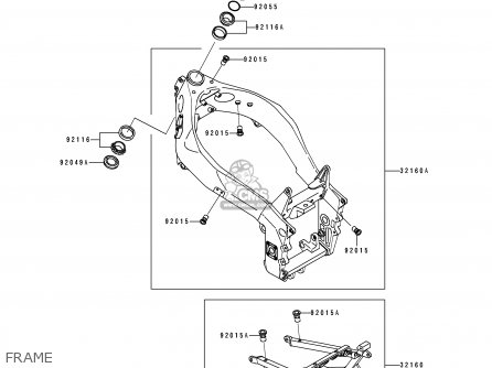 FRAME - ZX750M2 NINJA ZX7R 1994 USA CALIFORNIA