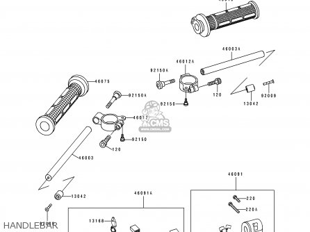 HANDLEBAR - ZX750M2 NINJA ZX7R 1994 USA CALIFORNIA