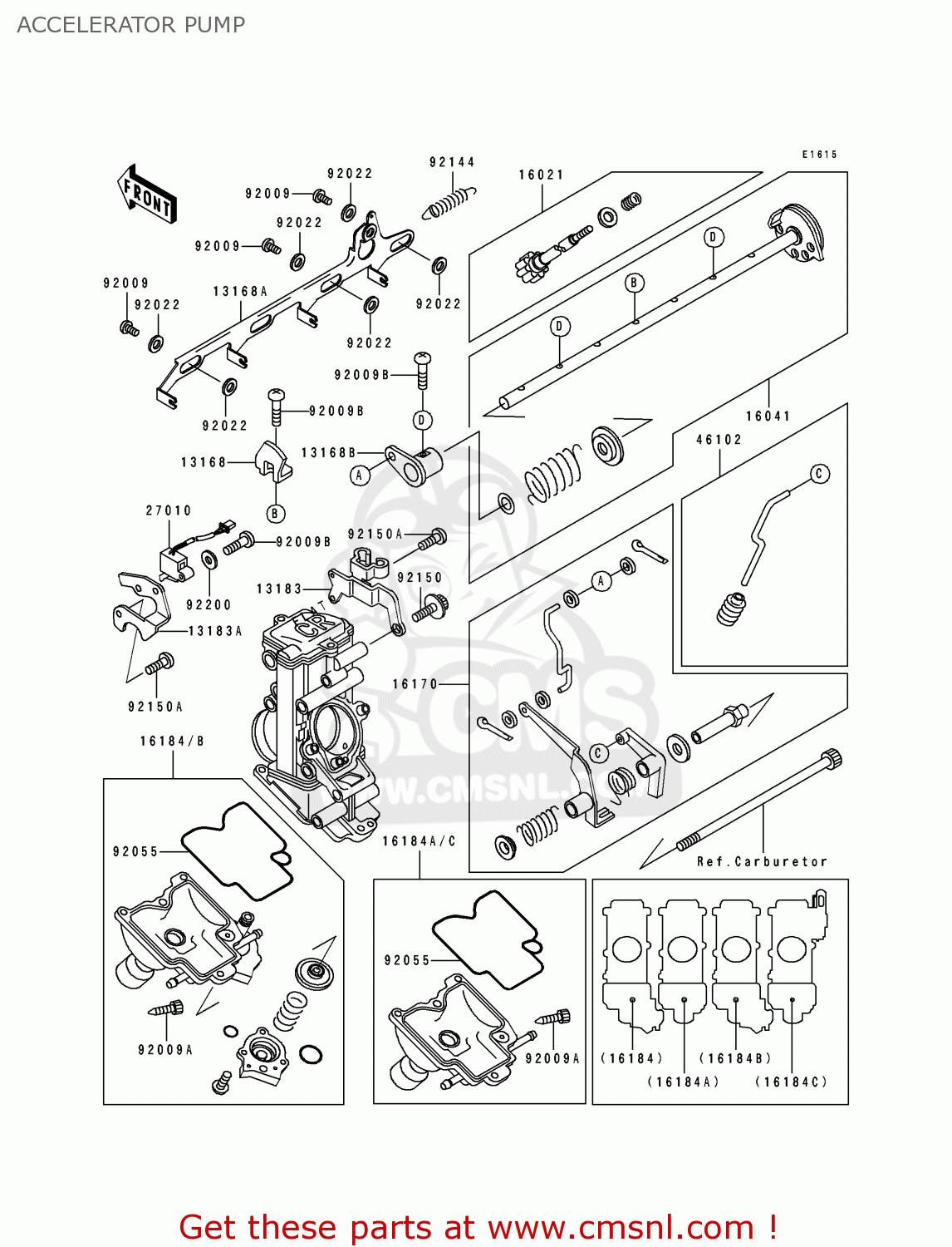 ACCELERATOR PUMP ZX750M2 ZXR750R 1994 EUROPE UK FR AR FG IT