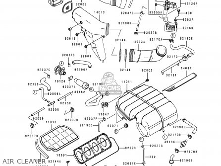 AIR CLEANER - ZX750M2 ZXR750R 1994 EUROPE UK FR AR FG IT