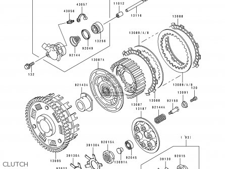 CLUTCH - ZX750M2 ZXR750R 1994 EUROPE UK FR AR FG IT