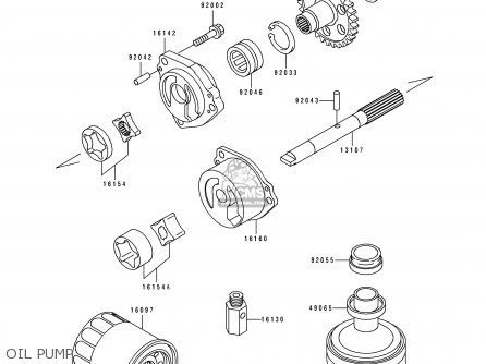 OIL PUMP - ZX750M2 ZXR750R 1994 EUROPE UK FR AR FG IT