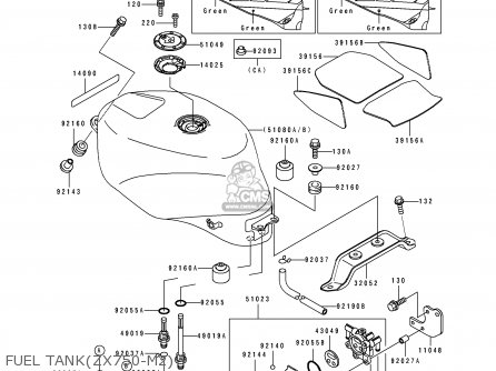 FUEL TANK(ZX750-M2) - ZX750M2 ZXR750R 1994 EUROPE UK FR AR FG IT