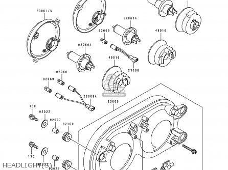 HEADLIGHT(S) - ZX750M2 ZXR750R 1994 EUROPE UK FR AR FG IT