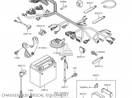 CHASSIS ELECTRICAL EQUIPMENT - ZX750M2 ZXR750R 1994 EUROPE UK FR AR FG IT