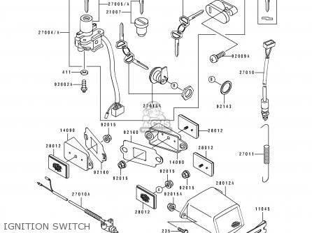IGNITION SWITCH - ZX750M2 ZXR750R 1994 EUROPE UK FR AR FG IT