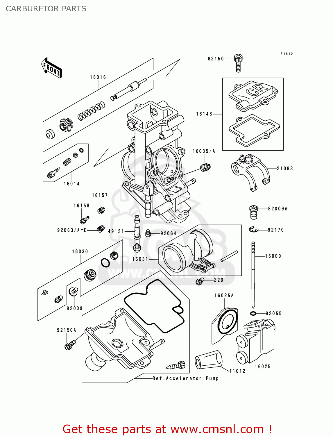 CARBURETOR PARTS ZX750N1 NINJA ZX7RR 1996 EUROPE UK FR AR FG IT