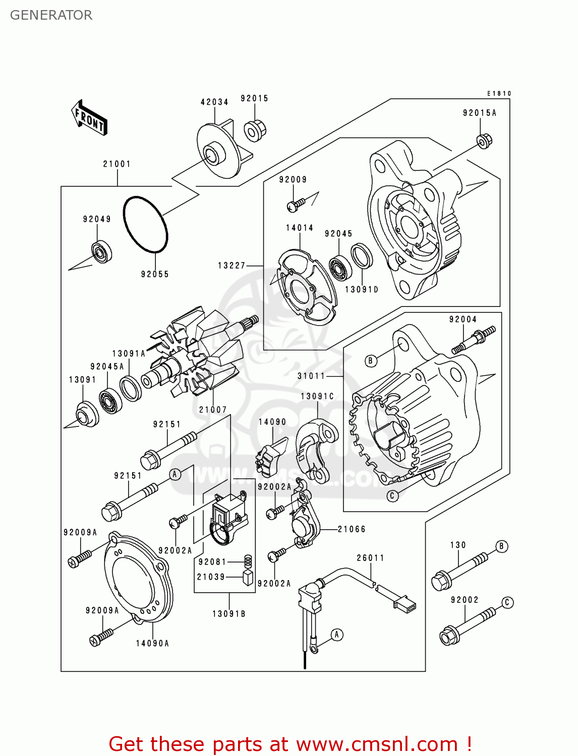 GENERATOR ZX750N1 NINJA ZX7RR 1996 EUROPE UK FR AR FG IT