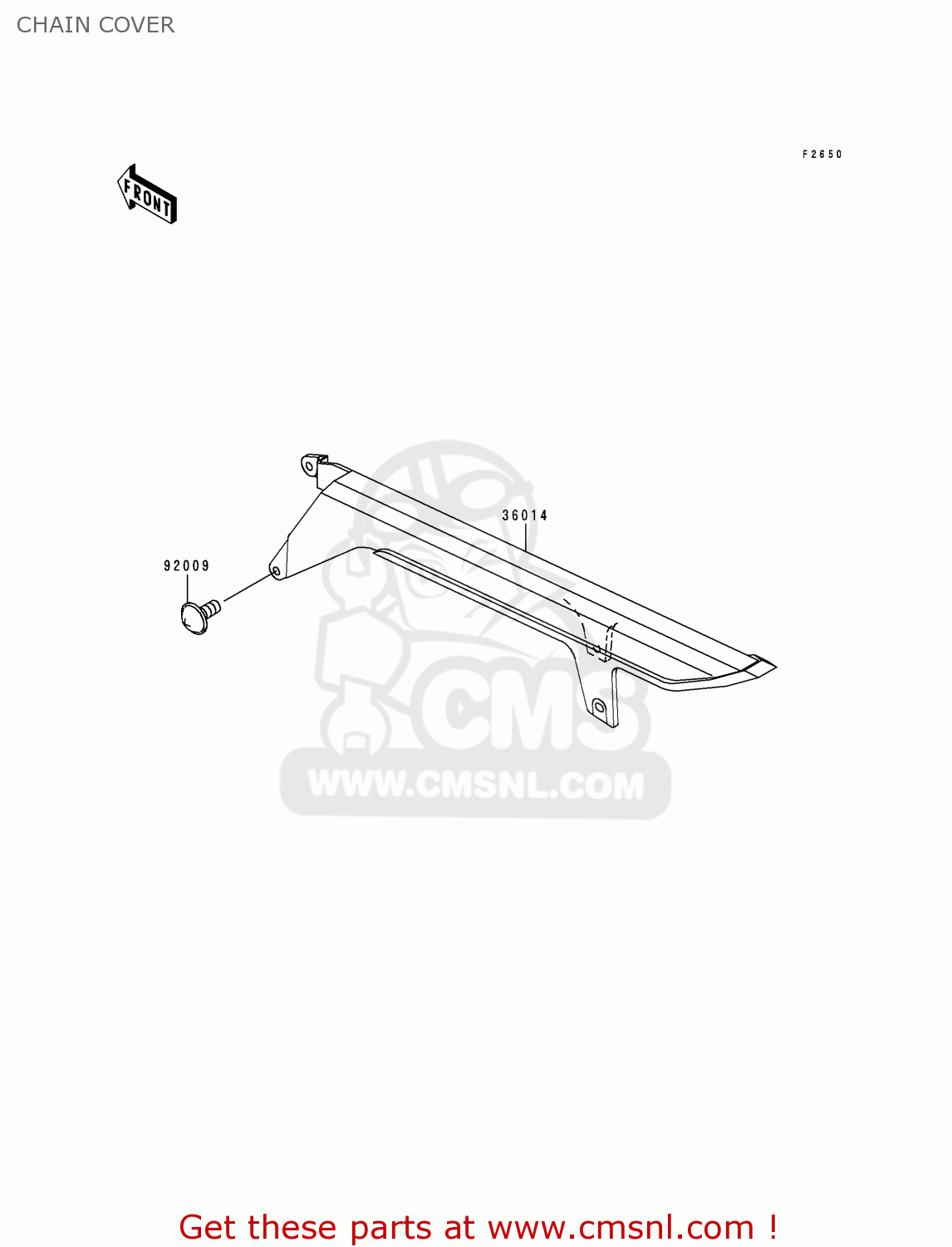 CHAIN COVER ZX750N1 NINJA ZX7RR 1996 EUROPE UK FR AR FG IT