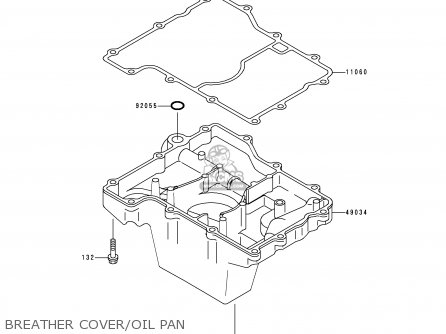 BREATHER COVER/OIL PAN - ZX750N1 NINJA ZX7RR 1996 EUROPE UK FR AR FG IT