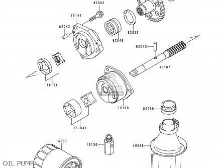 OIL PUMP - ZX750N1 NINJA ZX7RR 1996 EUROPE UK FR AR FG IT