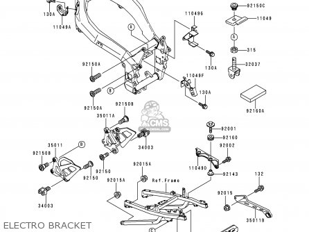 ELECTRO BRACKET - ZX750N1 NINJA ZX7RR 1996 EUROPE UK FR AR FG IT