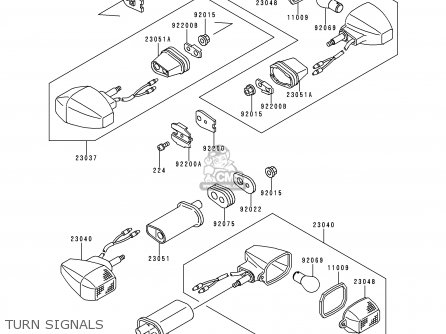 TURN SIGNALS - ZX750N1 NINJA ZX7RR 1996 EUROPE UK FR AR FG IT