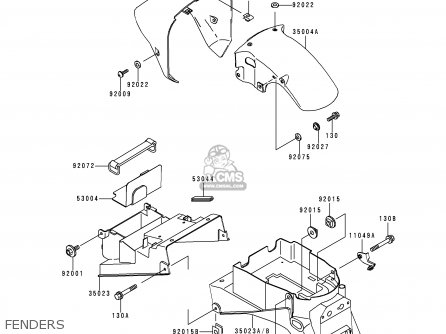 FENDERS - ZX750N1 NINJA ZX7RR 1996 USA CALIFORNIA CANADA