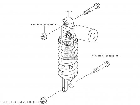 SHOCK ABSORBER(S) - ZX750N1 NINJA ZX7RR 1996 USA CALIFORNIA CANADA
