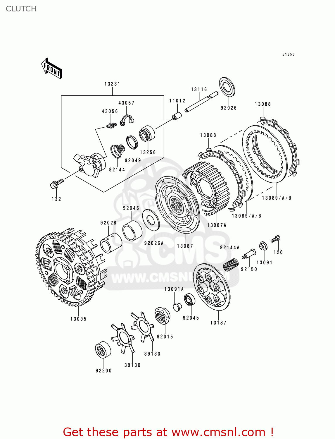CLUTCH ZX750N2 NINJA ZX7RR 1997 CANADA