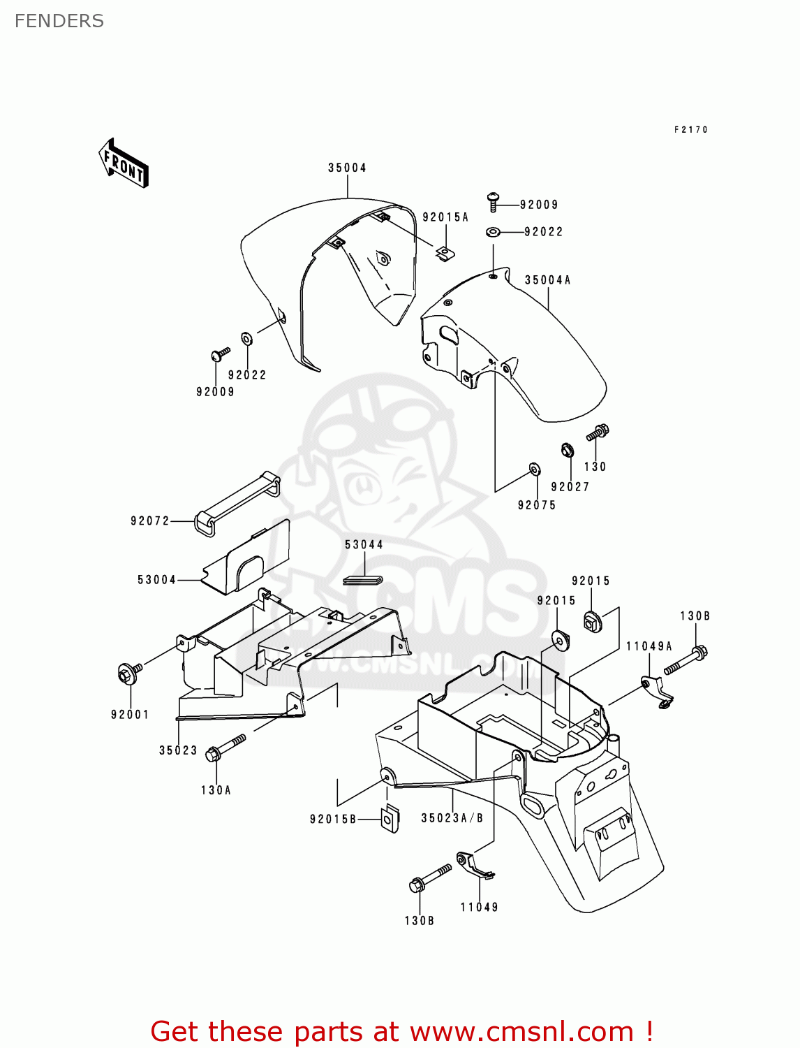 FENDERS ZX750N2 NINJA ZX7RR 1997 CANADA