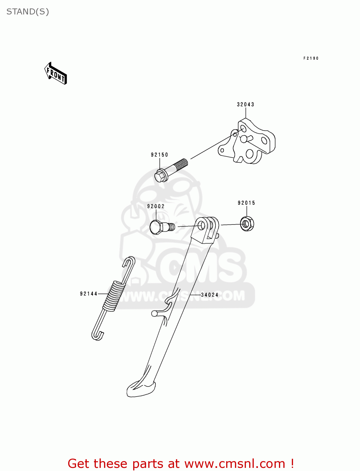 STAND(S) ZX750N2 NINJA ZX7RR 1997 CANADA