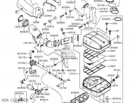 AIR CLEANER - ZX750N2 NINJA ZX7RR 1997 CANADA