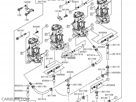 CARBURETOR - ZX750N2 NINJA ZX7RR 1997 CANADA