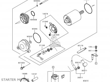 STARTER MOTOR - ZX750N2 NINJA ZX7RR 1997 CANADA