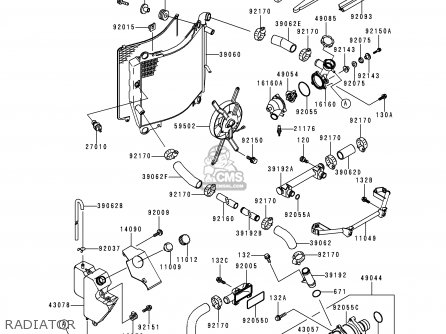 RADIATOR - ZX750N2 NINJA ZX7RR 1997 CANADA