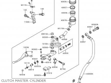 CLUTCH MASTER CYLINDER - ZX750N2 NINJA ZX7RR 1997 CANADA