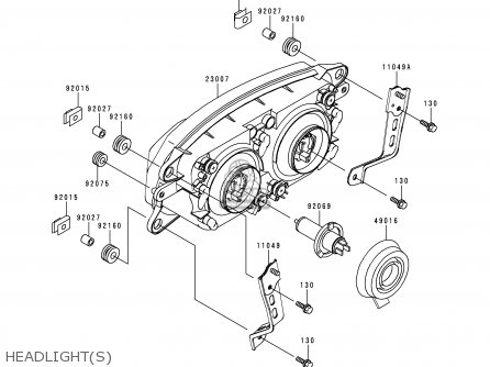 HEADLIGHT(S) - ZX750N2 NINJA ZX7RR 1997 CANADA
