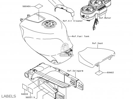 LABELS - ZX750N2 NINJA ZX7RR 1997 CANADA